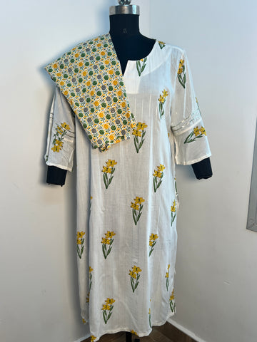 RAYON COTTON KURTA SET