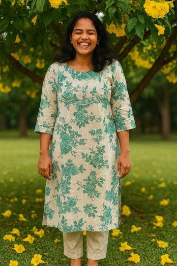 CHANDERI COTTON KURTA