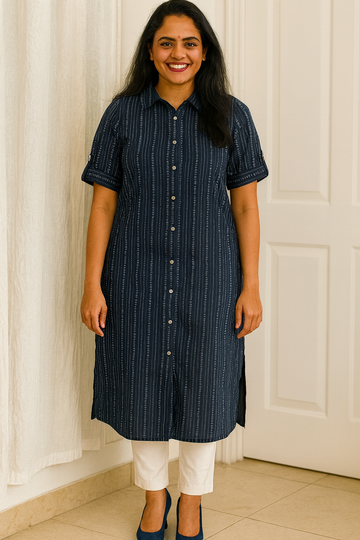BLUE COTTON KLURTA
