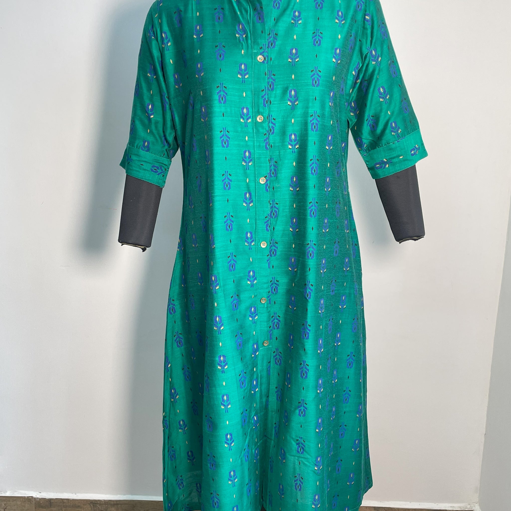 GREEN MUSLIN KURTA