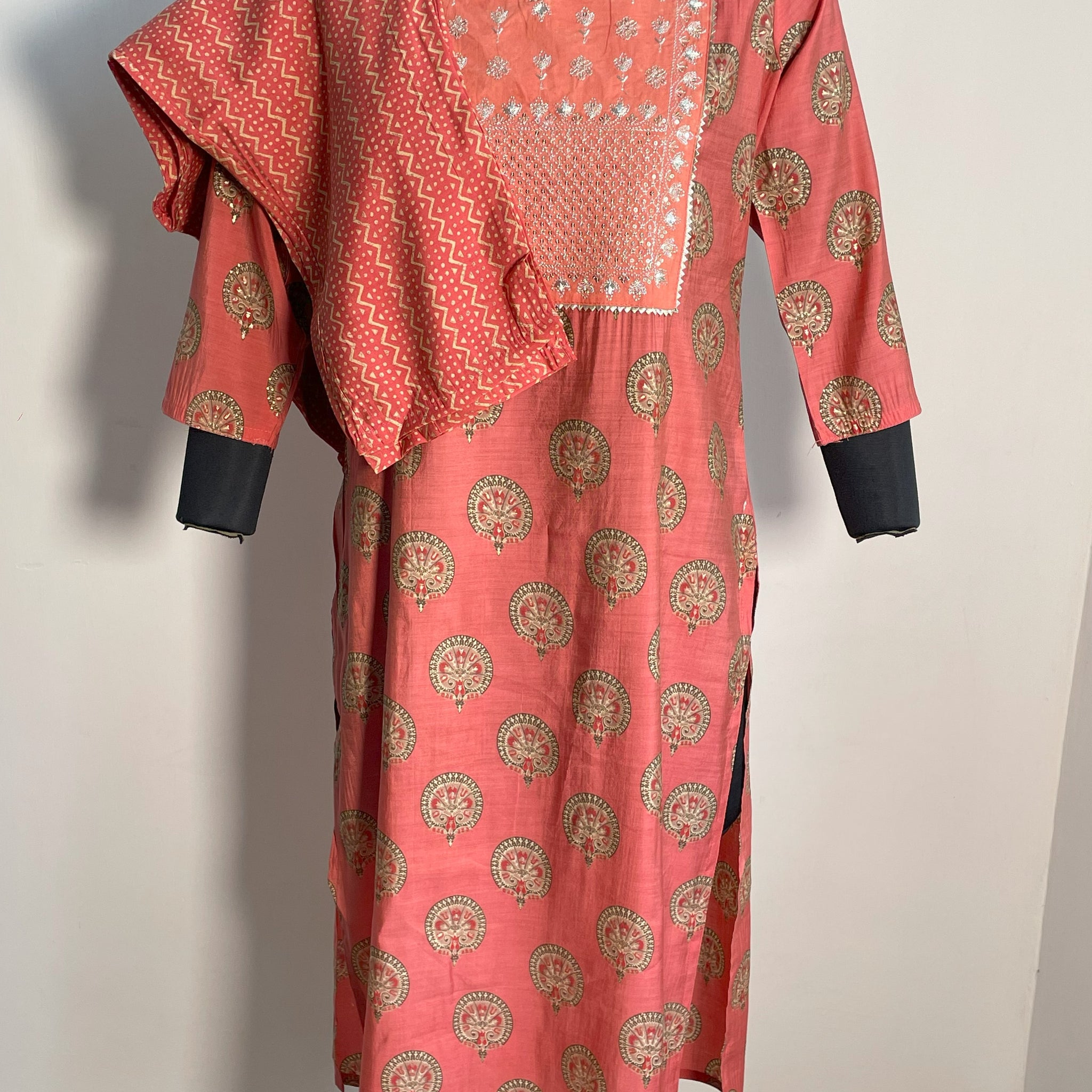 ORANGE MUSLIN KURTA SET