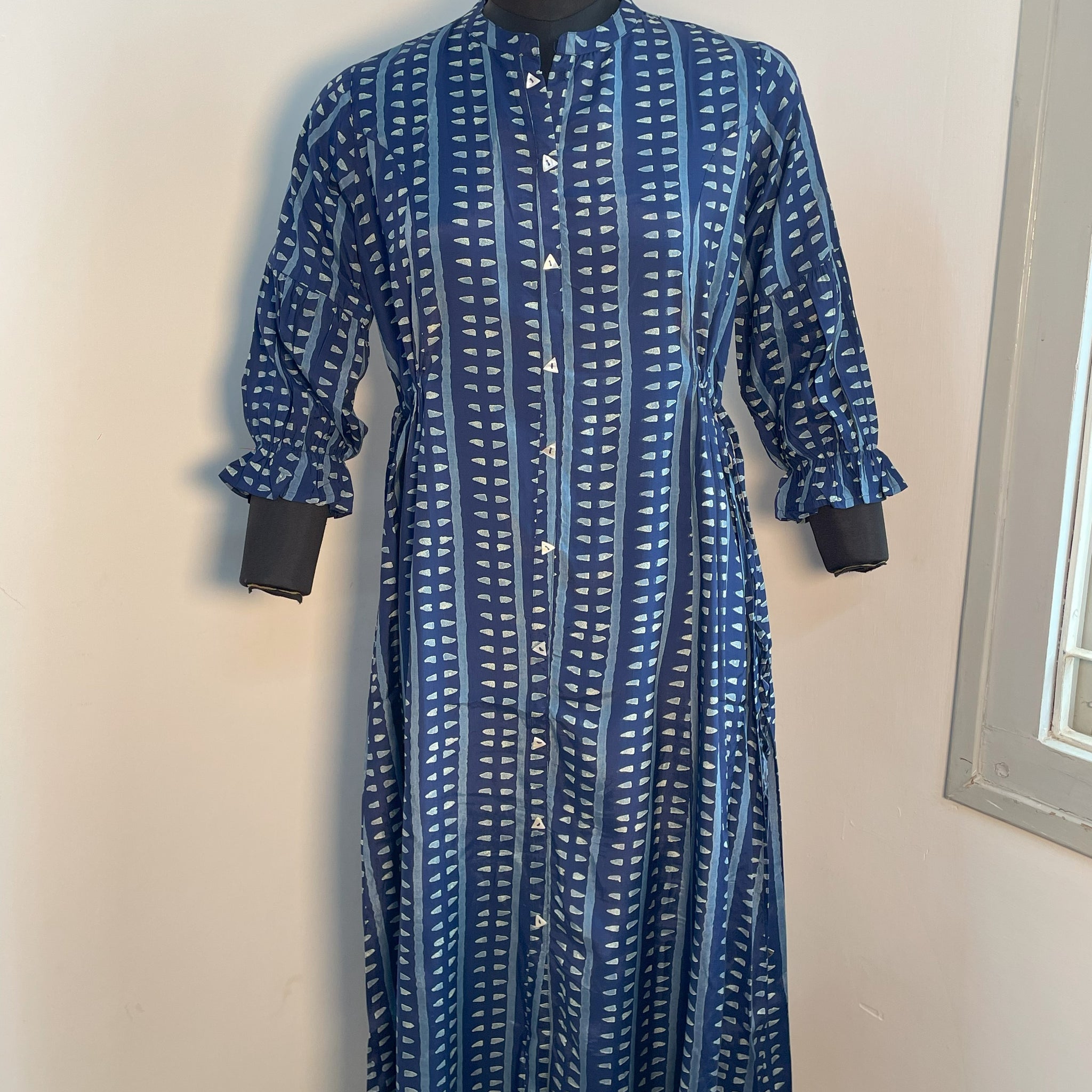 BLUE COTTON KURTA