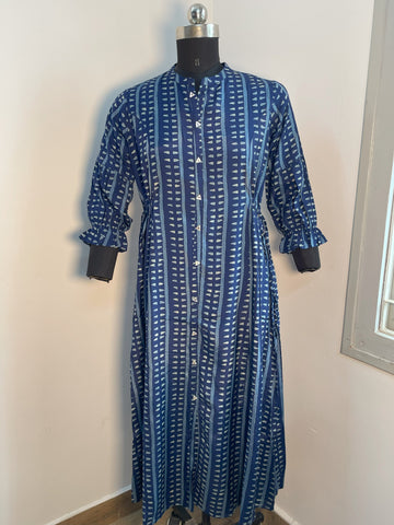 BLUE COTTON KURTA