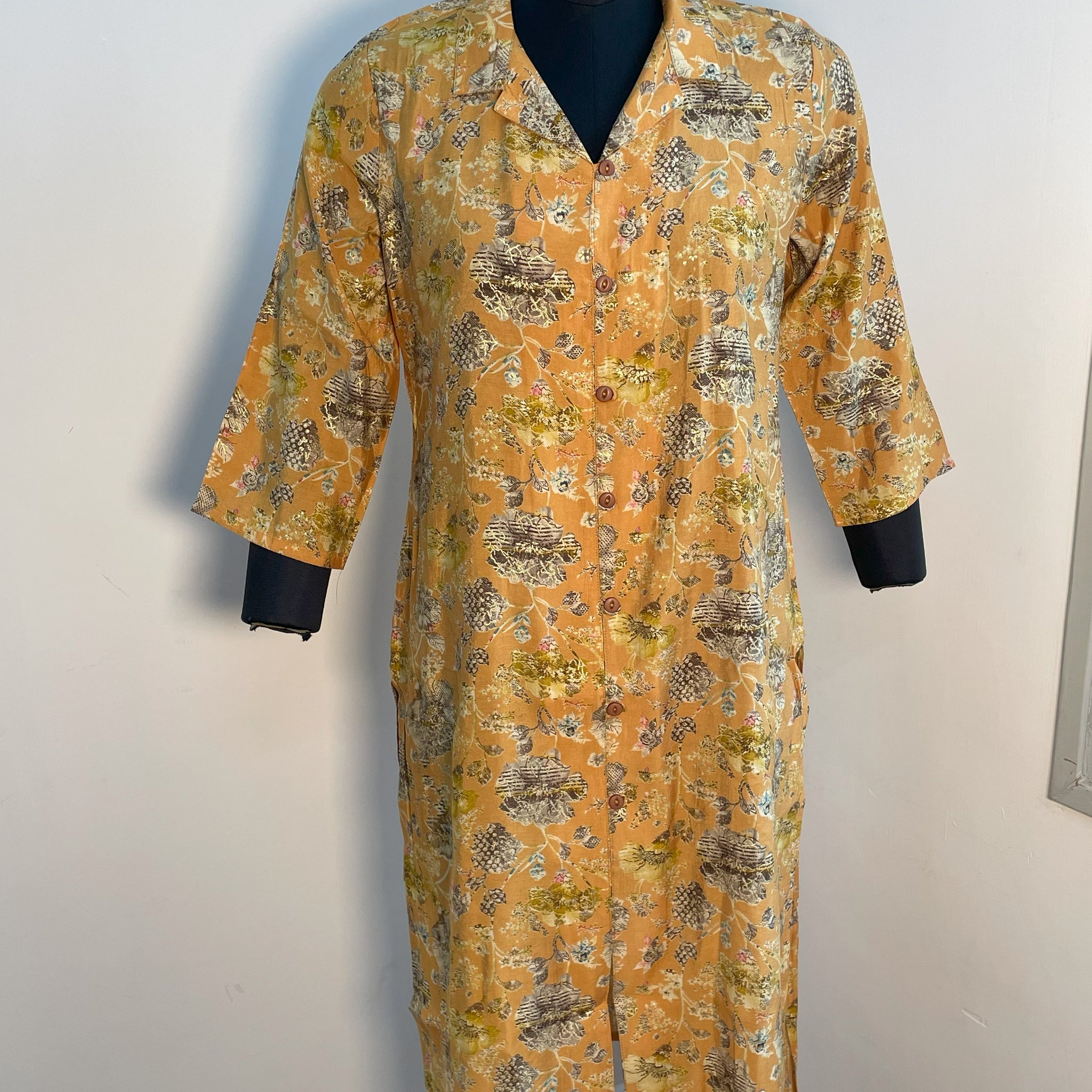 MUSTARD STRAIGHT KURTA