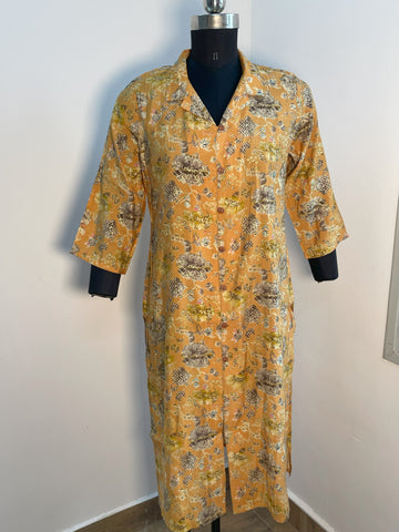 MUSTARD STRAIGHT KURTA