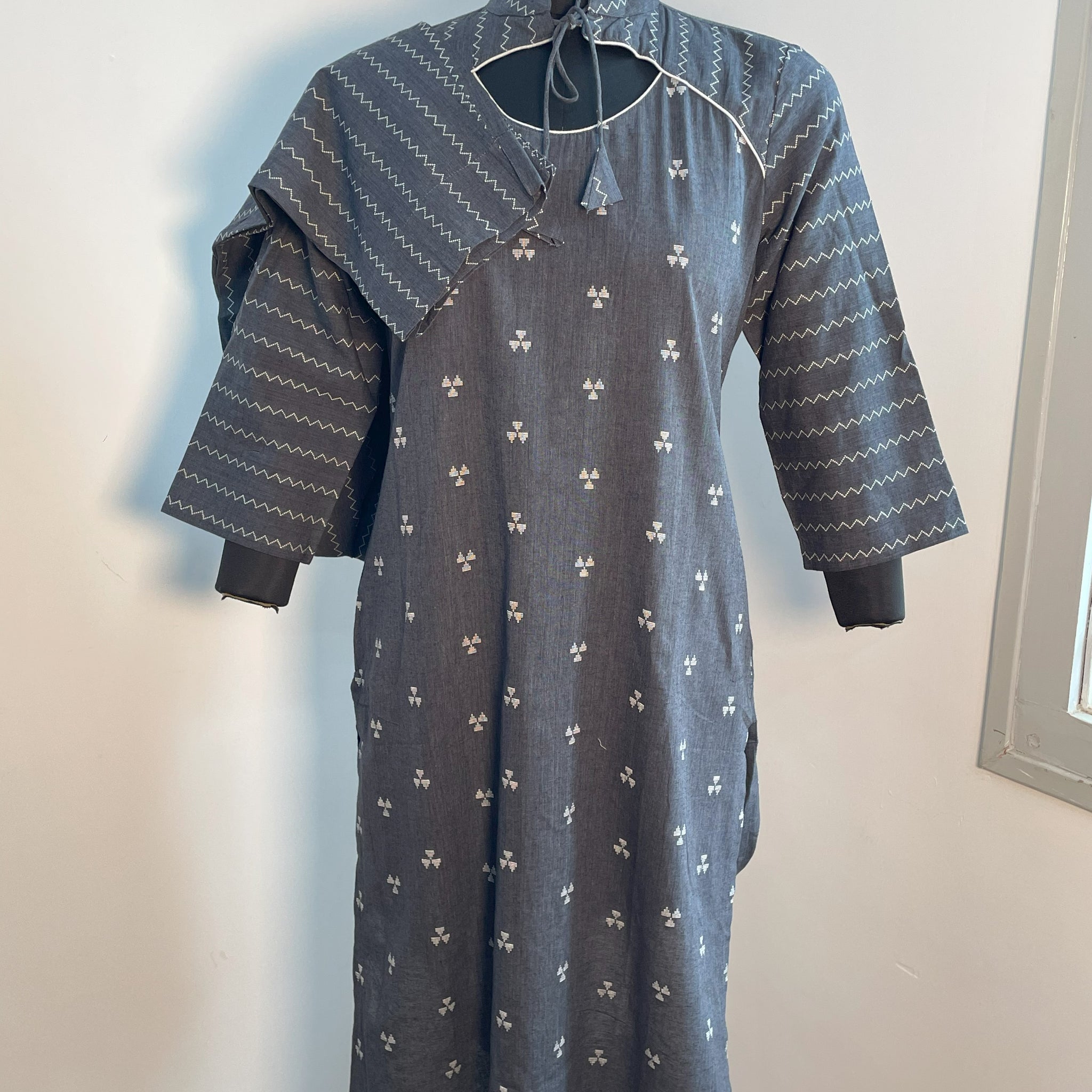 GREY COTTON KURTA SET