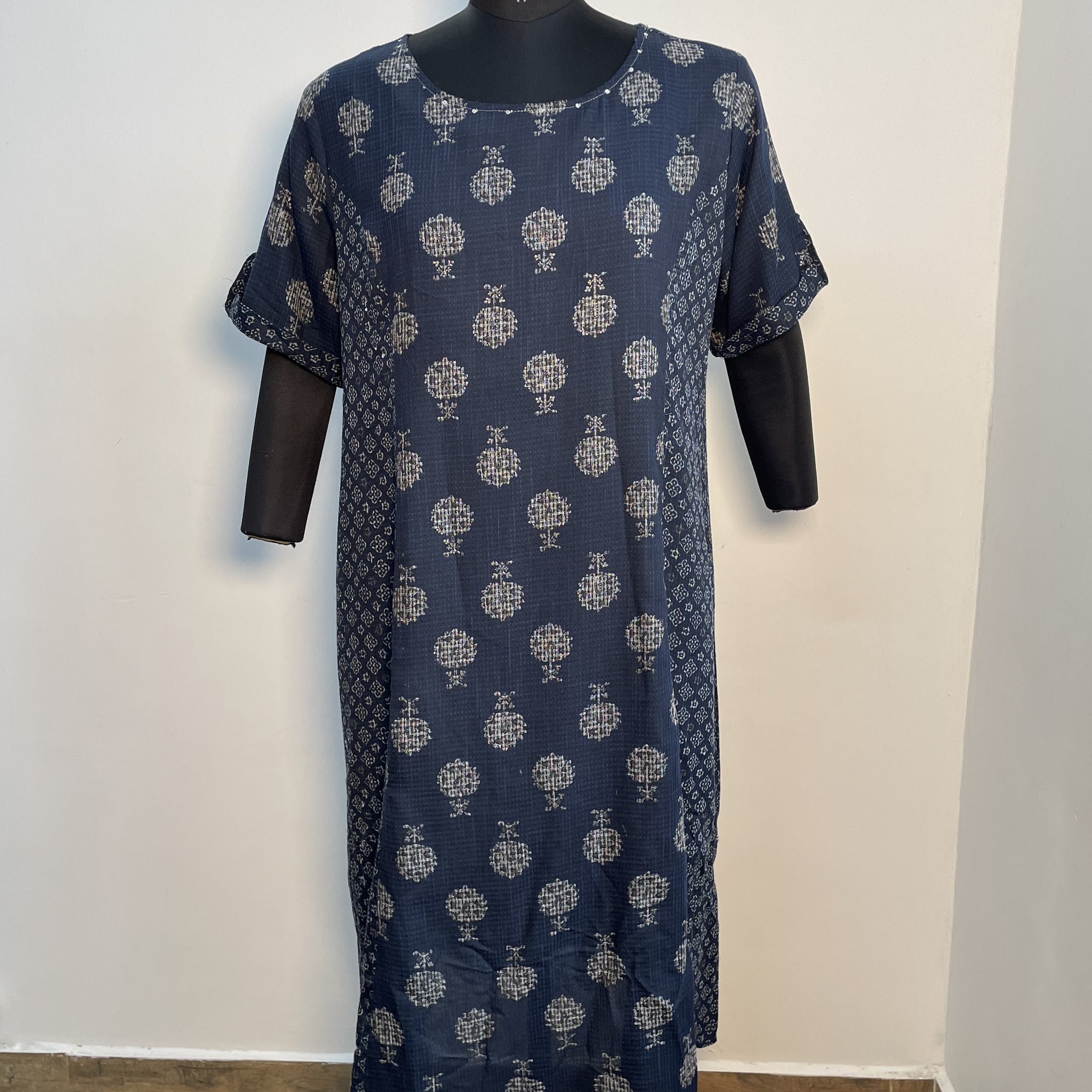 BLUE COTTON KURTA