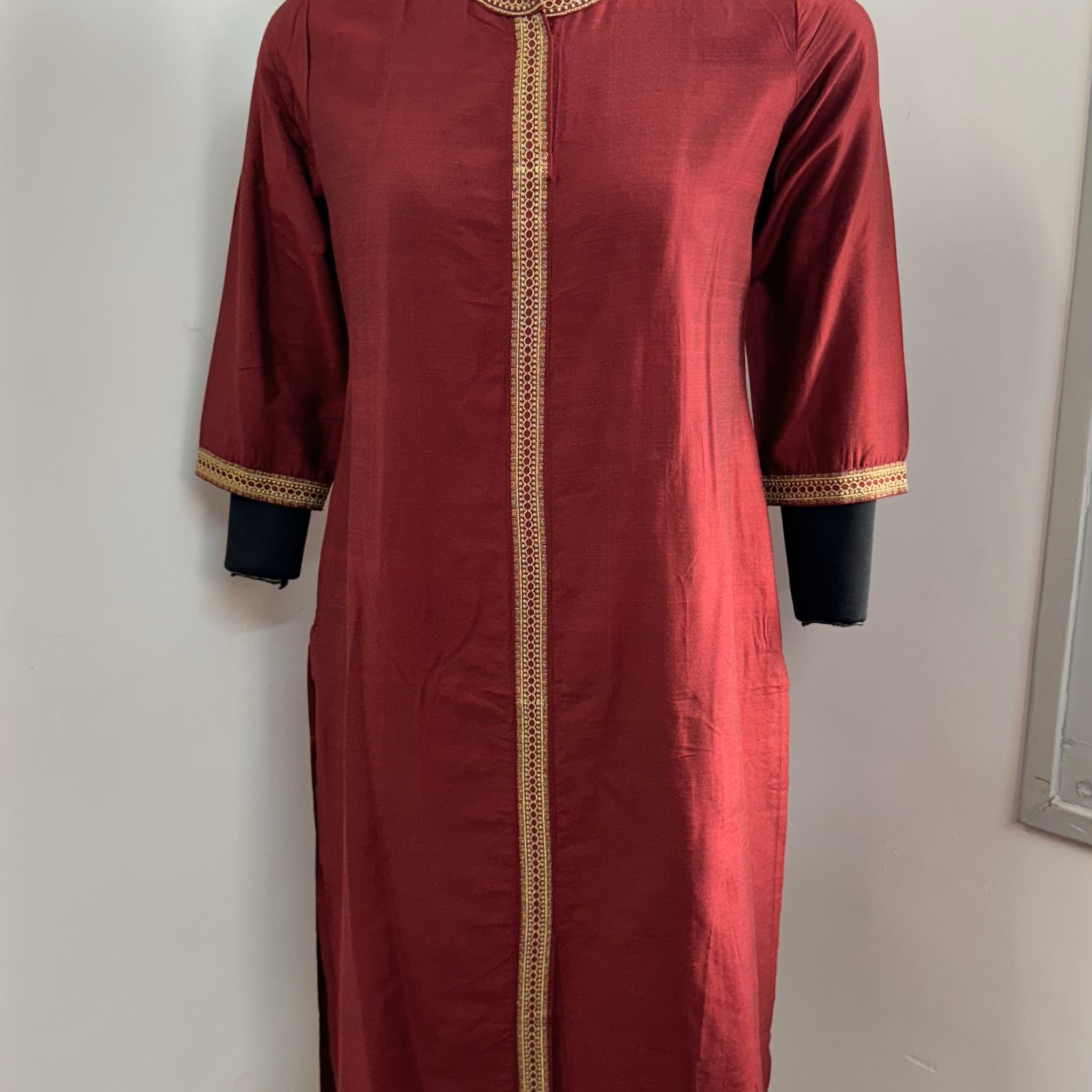 MAROON COTTON KURTA