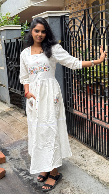 WHITE COTTON MAXI