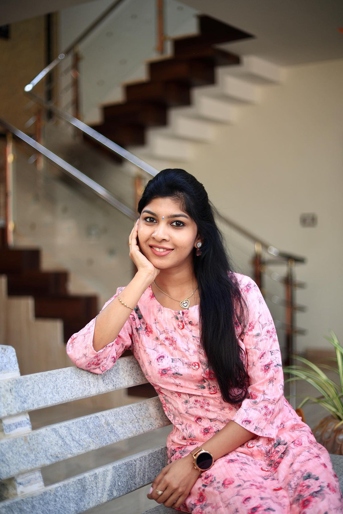 PINK RAYON KURTA SET