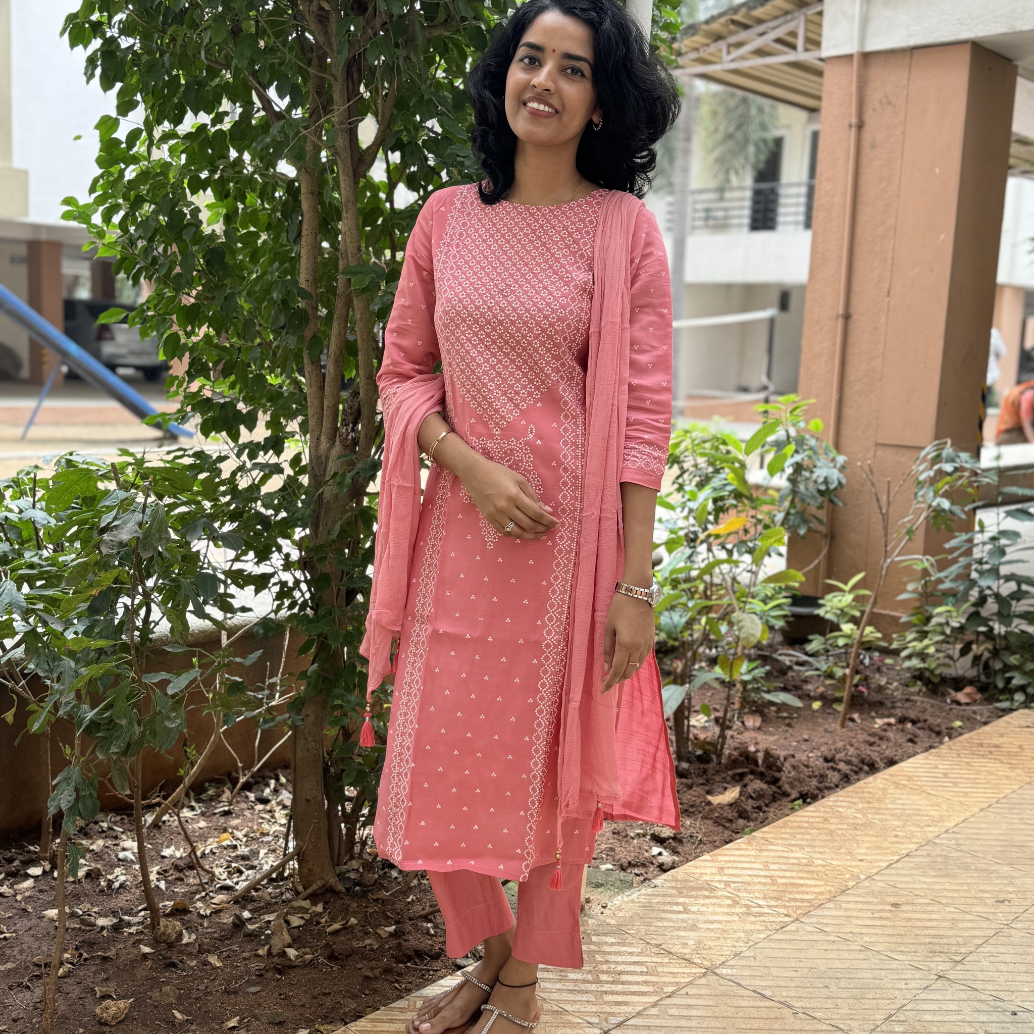 MODAL SILK COTTON KURTA SET WITH DUPATTA