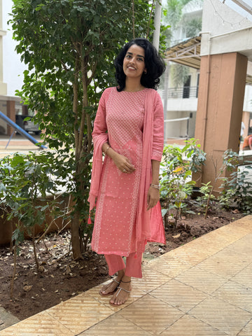 MODAL SILK COTTON KURTA SET WITH DUPATTA