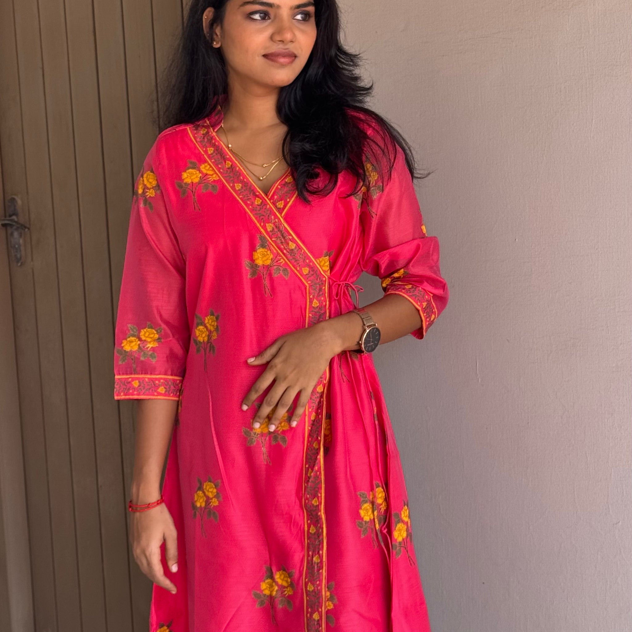 PINK RAYON KURTA