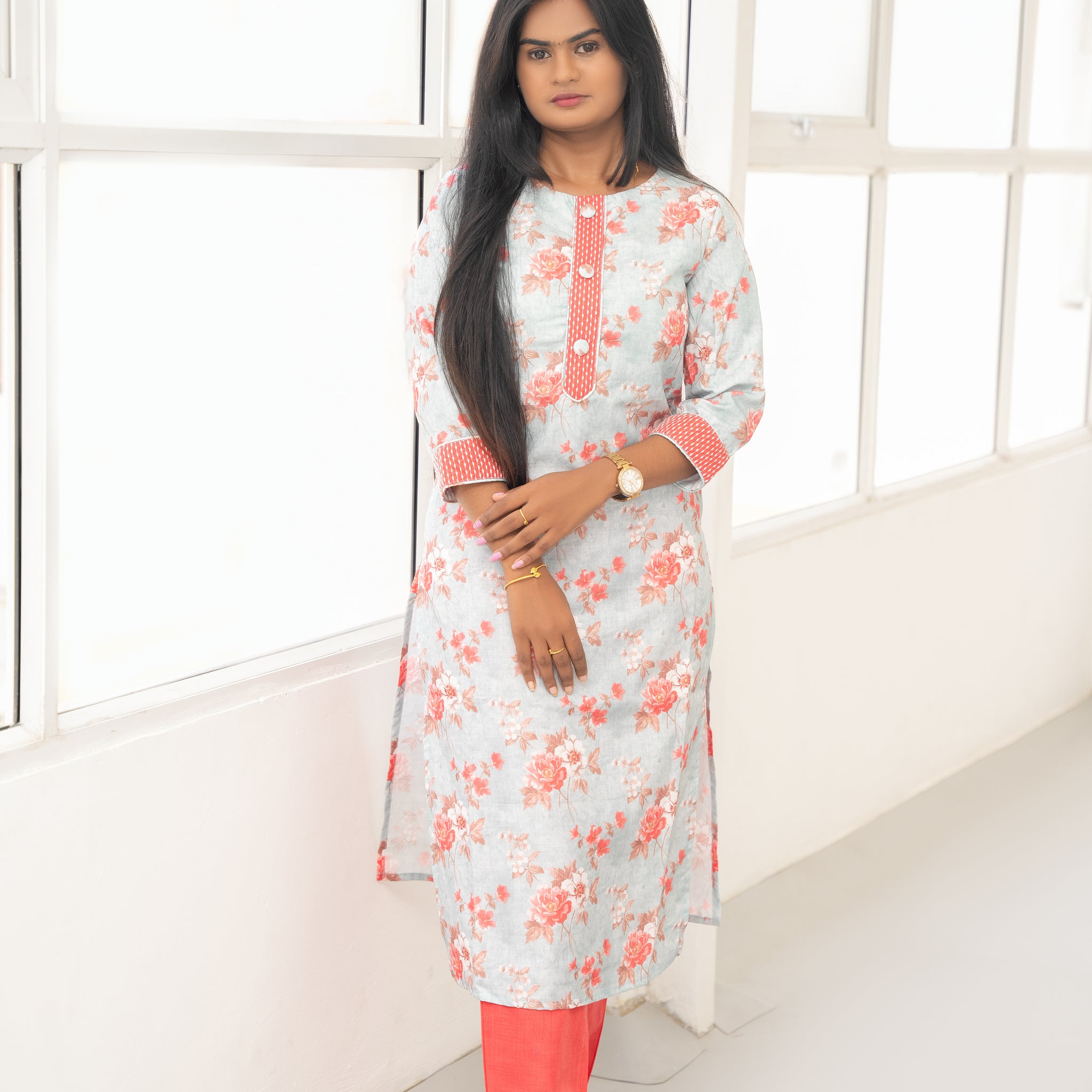 LINEN  KURTA SET