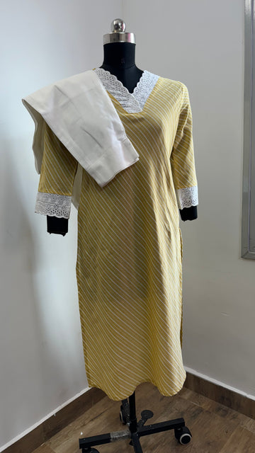 MUSTARD KURTA SET