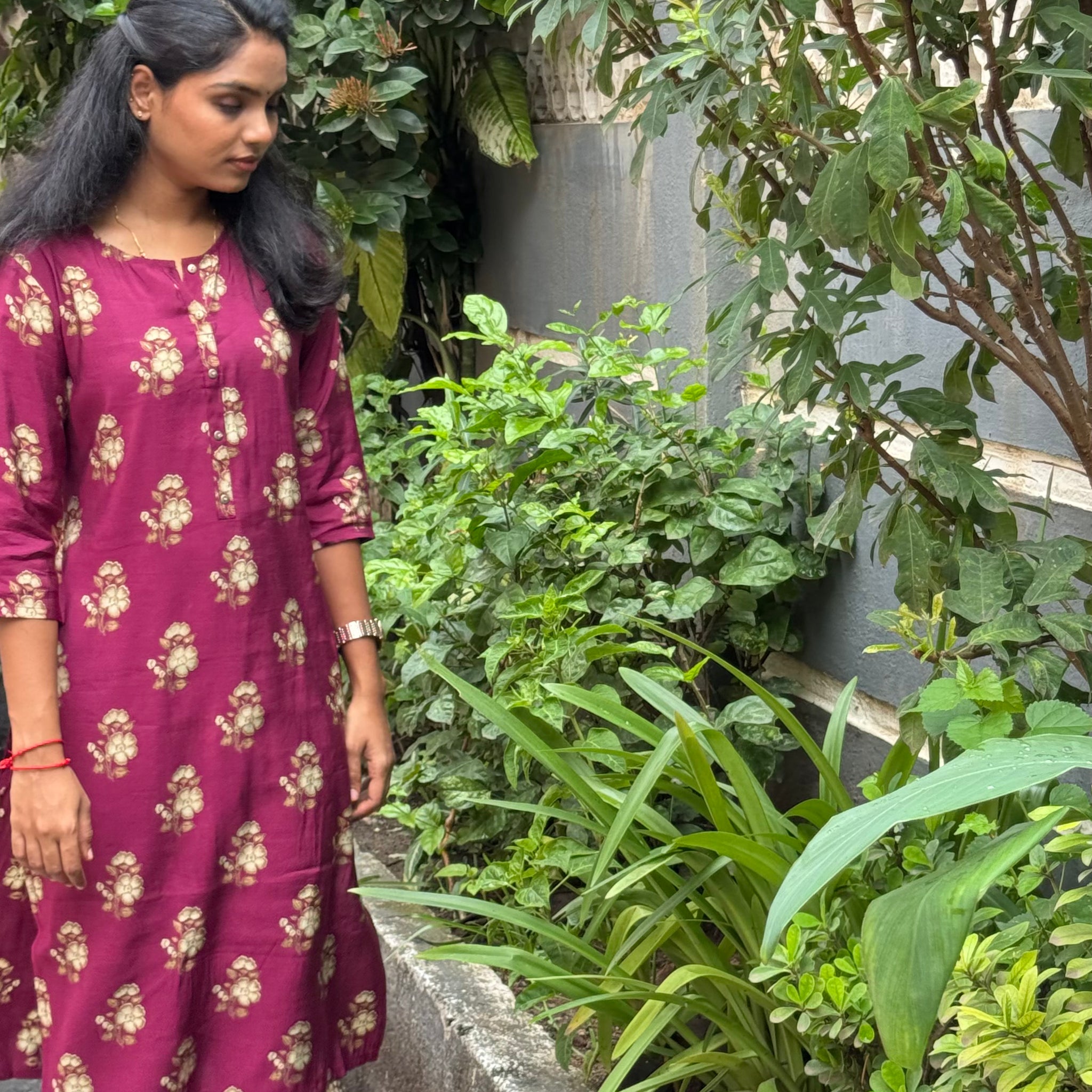 DARK PINK KURTA SET