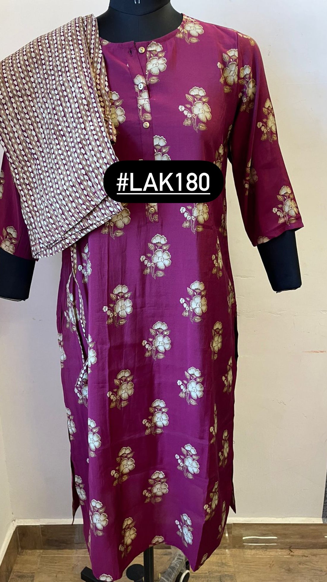 DARK PINK KURTA SET