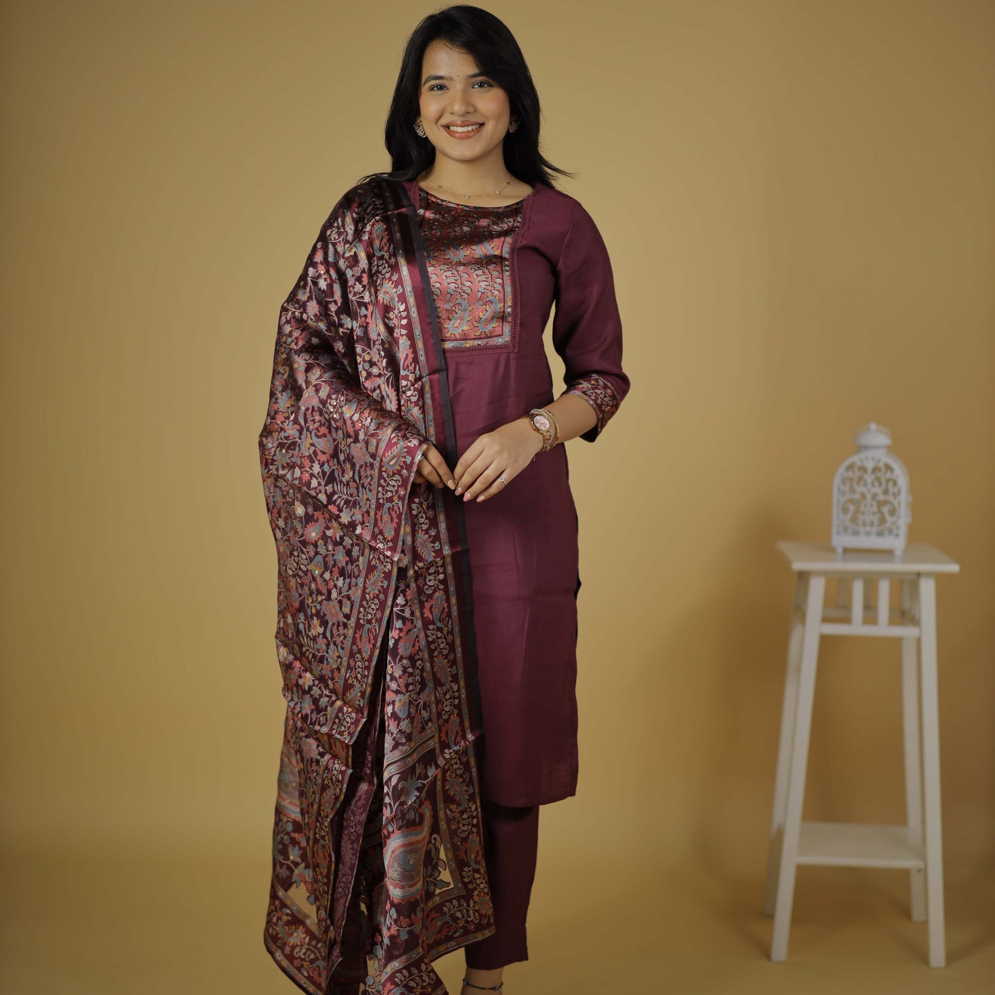 GEORGETTE KURTA SET WITH DUPATTA