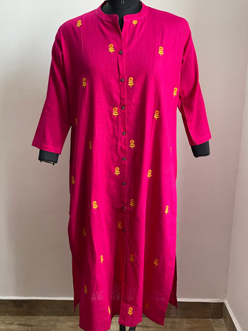PINK COTTON KURTA